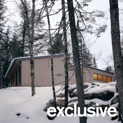 Snowy Quebec house